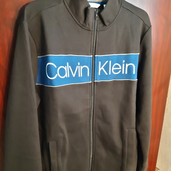 Calvin klein black and blue zip up size large - Picture 5 of 8